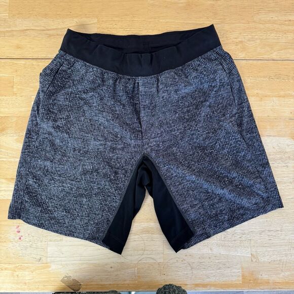 Lululemon T.H.E. Short 9" Linerless Mix Match Asphalt Grey Black Training Large - Picture 2 of 14